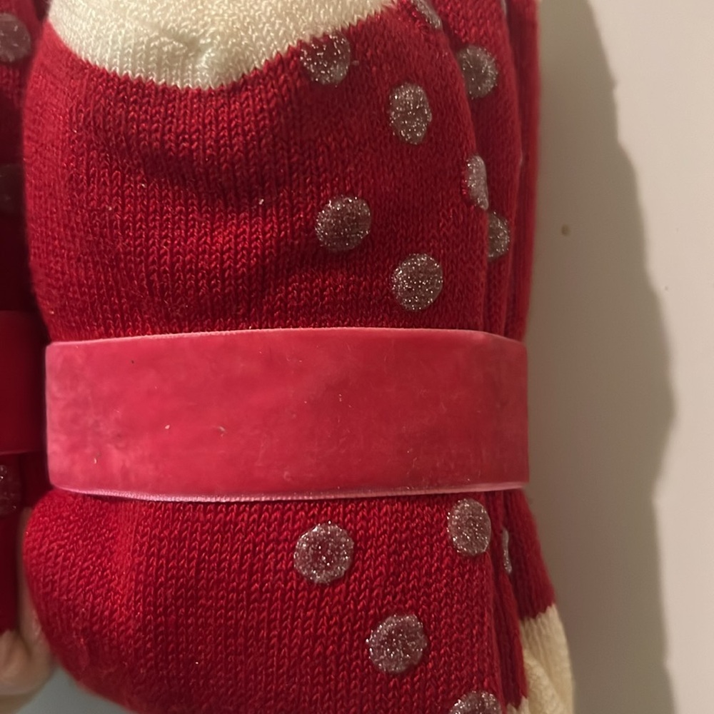 2 pairs of red and white Victoria’s Secret holiday socks. - Picture 3 of 3